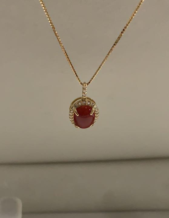 おまけ付】 ネックレス アカ紅珊瑚、スーパー牛血紅 18k ネックレス 選べるサイズ展開 ネックレス 18k アカ紅珊瑚、スーパー牛血紅 ネックレス
