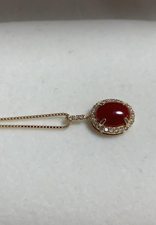 おまけ付】 ネックレス アカ紅珊瑚、スーパー牛血紅 18k ネックレス 選べるサイズ展開 ネックレス 18k アカ紅珊瑚、スーパー牛血紅 ネックレス