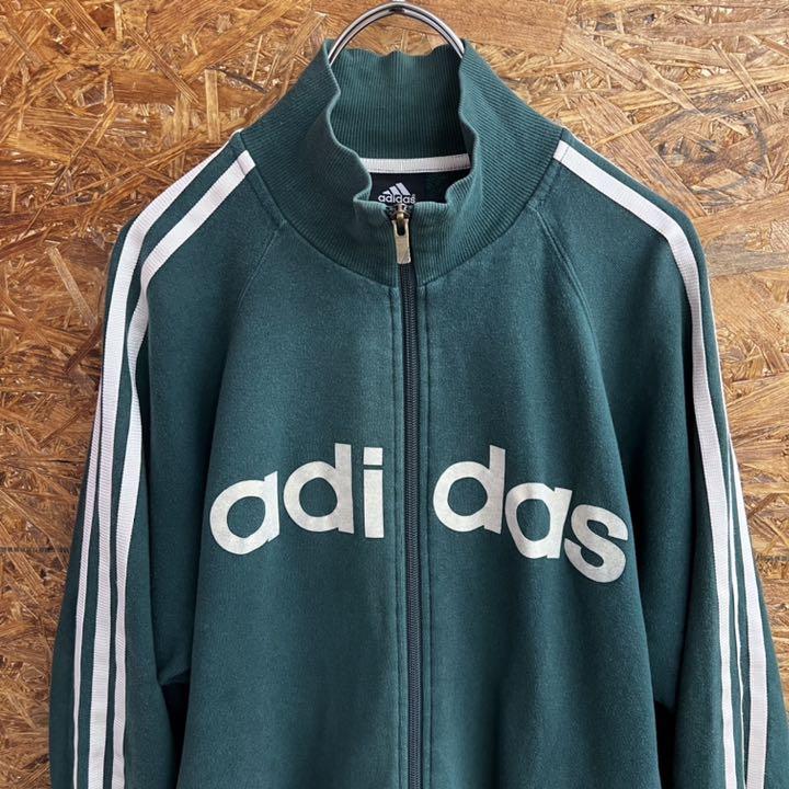 品質一番の ラッピング不可 ジャージ Adidas アディダス ジャージ グリーン 緑 ビックサイズ 古着 Old Centraliapca Org Centraliapca Org