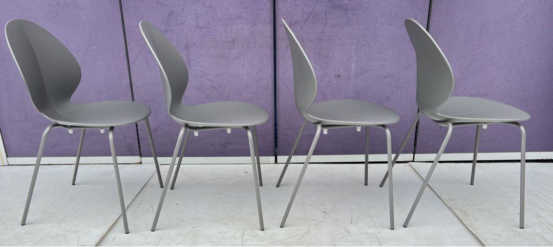 4脚 Calligaris カリガリス バジルチェアー グレー ITALY