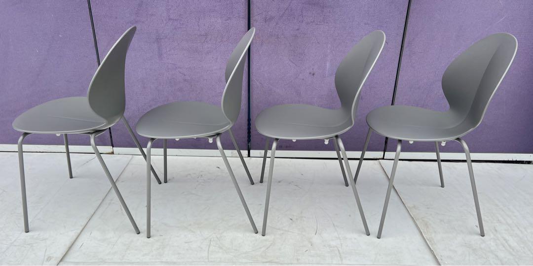 4脚 Calligaris カリガリス バジルチェアー グレー ITALY
