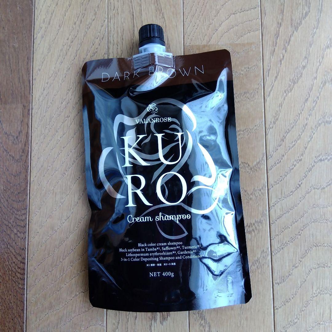新品未使用　KURO Cream shampoo ダークブラウン 400gx2 Amazon | 【1本7役】VALANROSE hair KUROクリームシャンプー