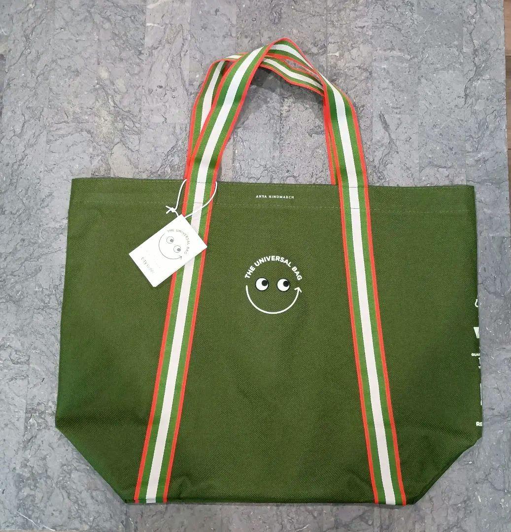 【海外限定】香港city super × Anya Hindmarch｜エコバッグ緑色 おまけ付 シティスーパー citysuper アニヤハインドマーチ エコ