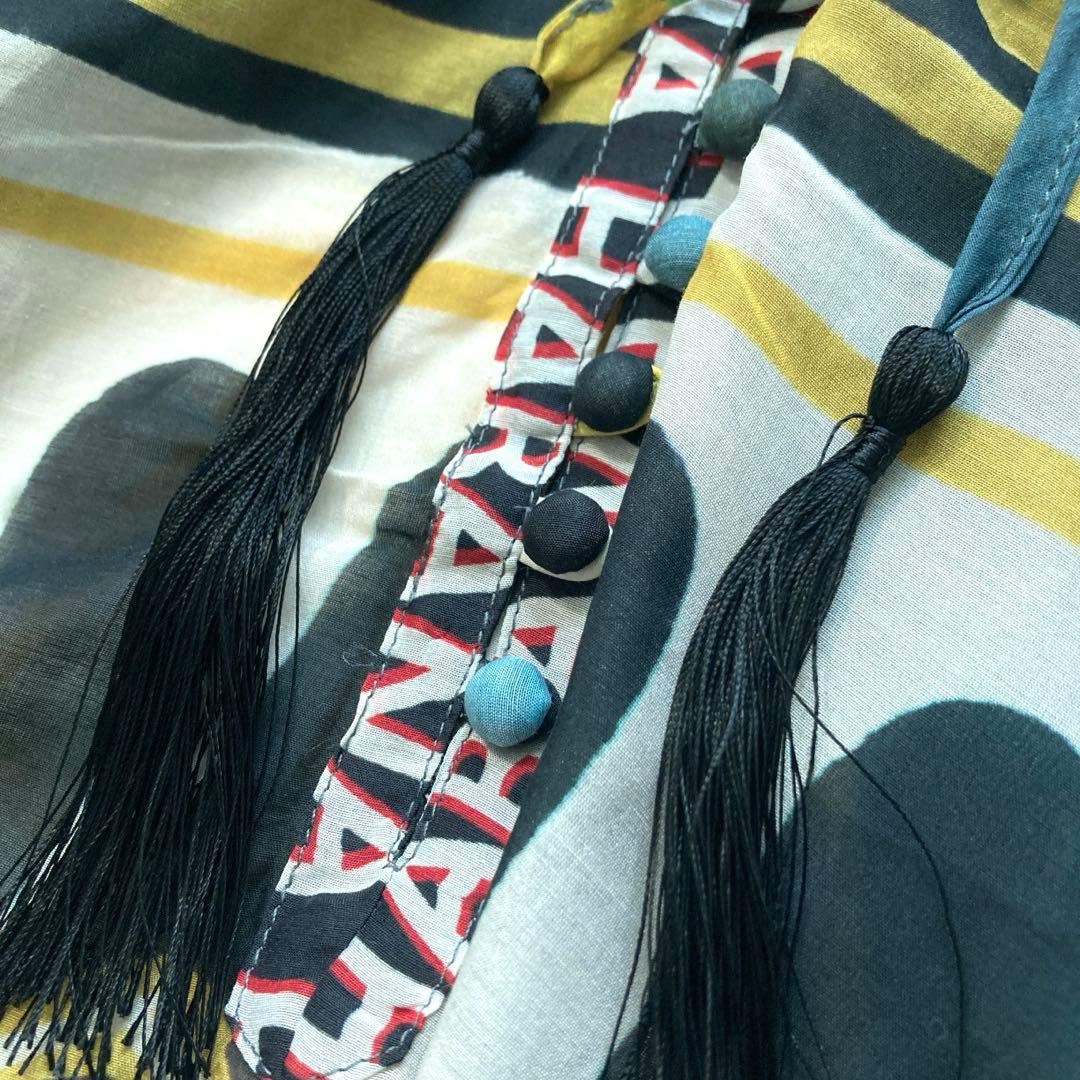 【美品】TAAKK HABANA 総柄プリント ロングワンピース ノースリーブ 【美品】TAAKK HABANA 総柄プリント ロングワンピース ノースリーブ