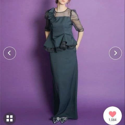 et.UNiVER フリルペプラム セットアップ ドレス 結婚式M