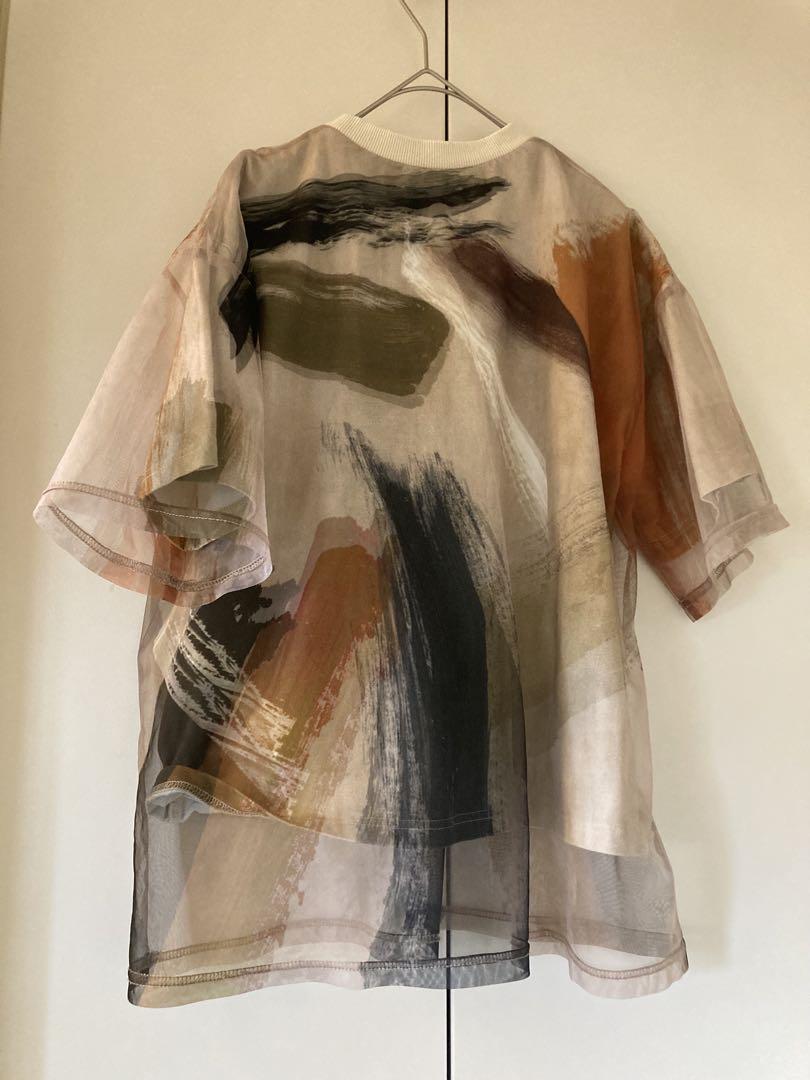 アメリヴィンテージAmeri VINTAGE ★シースルーアートプリントTシャツ