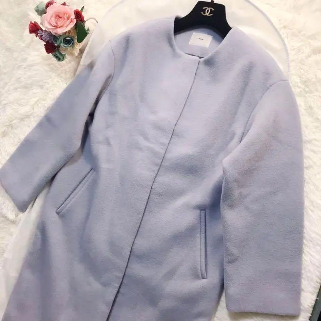 セール定番 IENA コクーンコート 17AW 38 amKBZ-m57072526427 イエナ ラムウール ノーカラー 超特価即納
