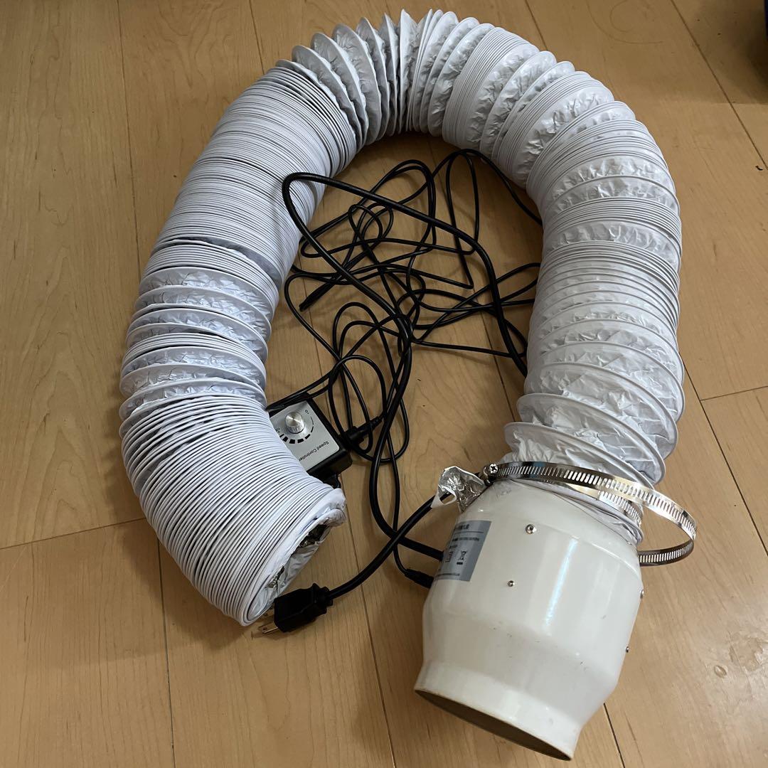HON&GUAN ダクトファン 100MM 強力 無段階調速可能
