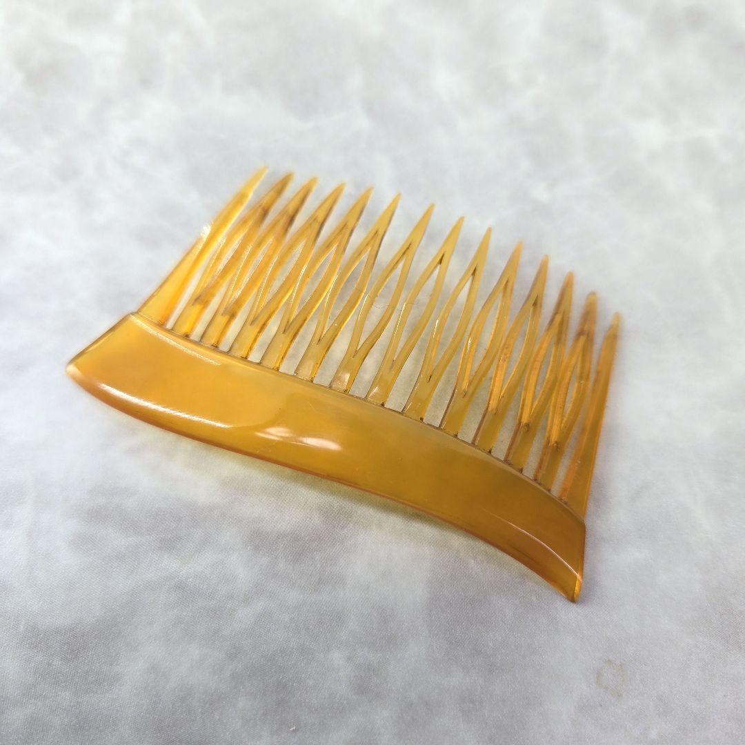 本鼈甲　櫛　かんざし　べっ甲　簪　白甲　アールデコ　アンティーク　A9