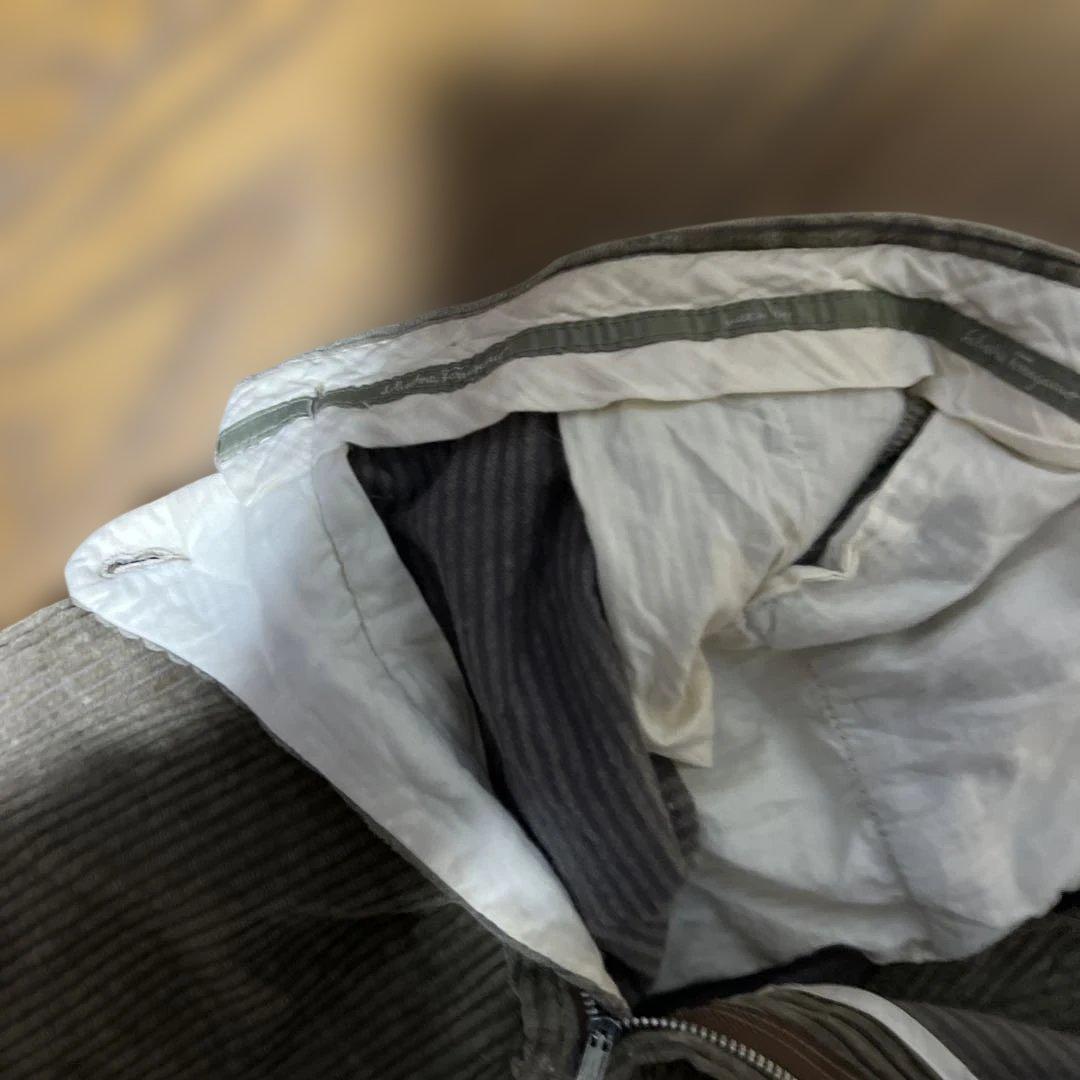 80s Salvatore Ferragamo グレー コーデュロイパンツ S 80s Salvatore Ferragamo グレー コーデュロイパンツ S