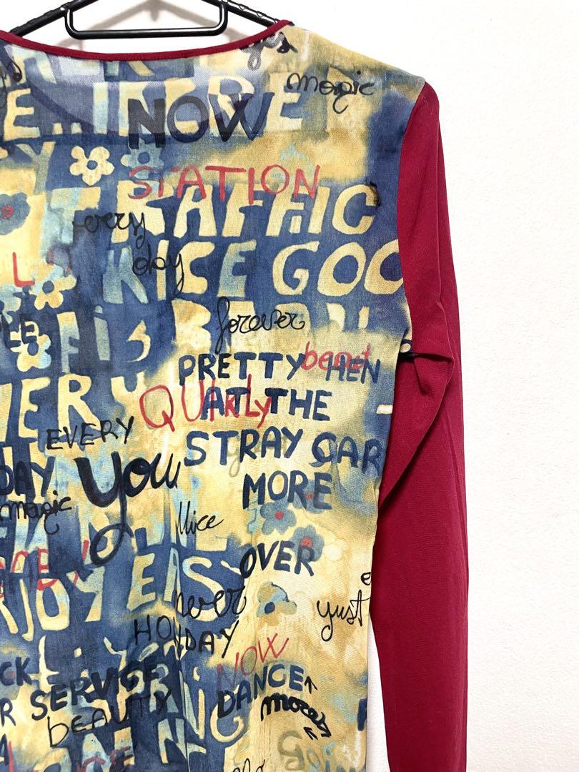 【送料込】 cop.copine y2k 長袖Tシャツ カットソー 平成ギャル 文字柄 トップス