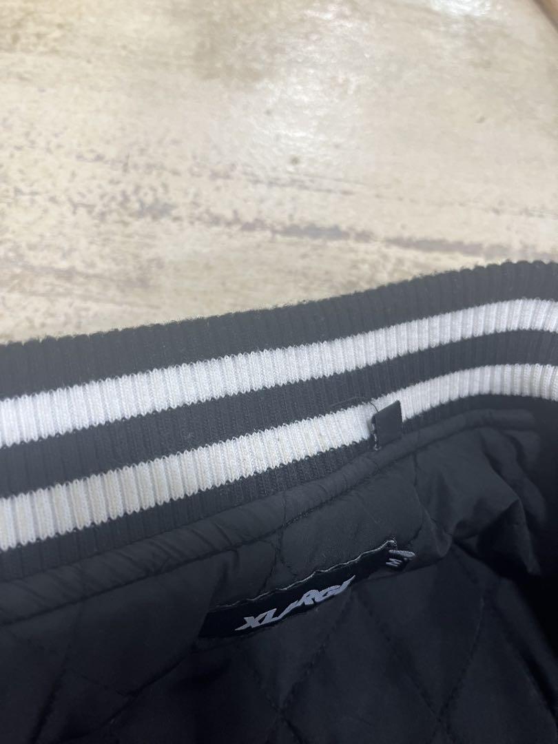 XLARGE スタジャン 黒 ウール・レザー