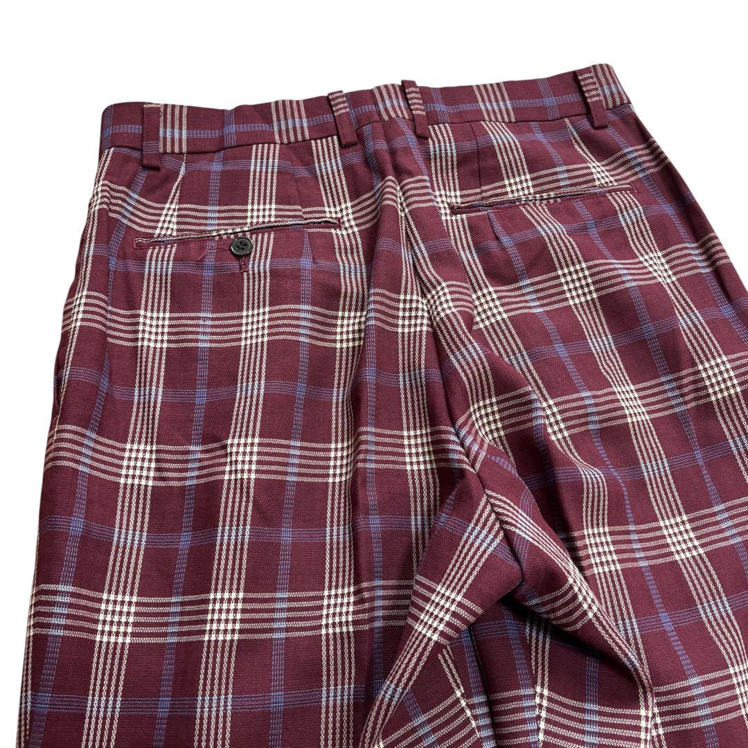 新着 wool summer check GATES PEARLY slacks メルカリ - メンズウェア