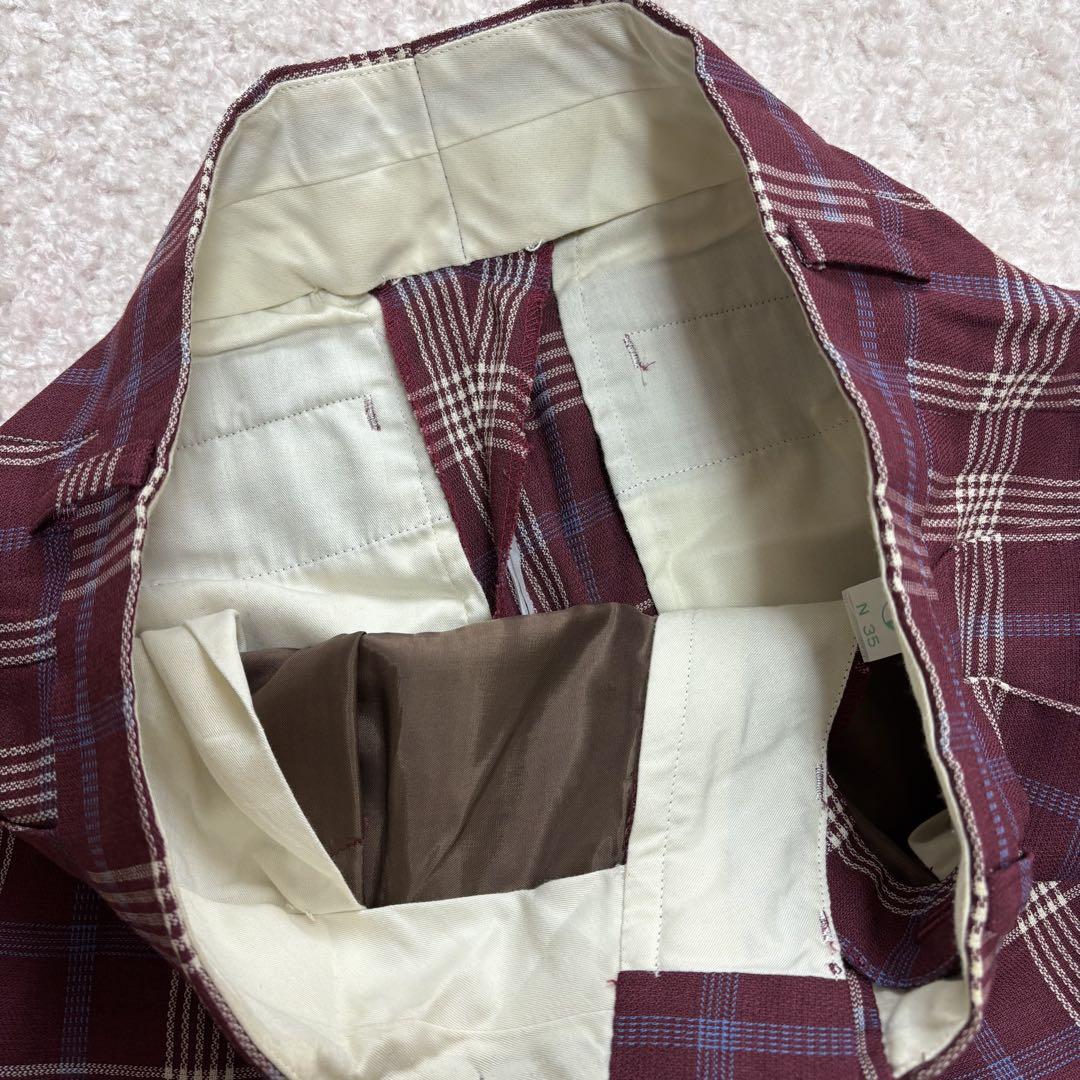 新発売の PEARLY GATES check summer wool slacks - メルカリ メンズウェア