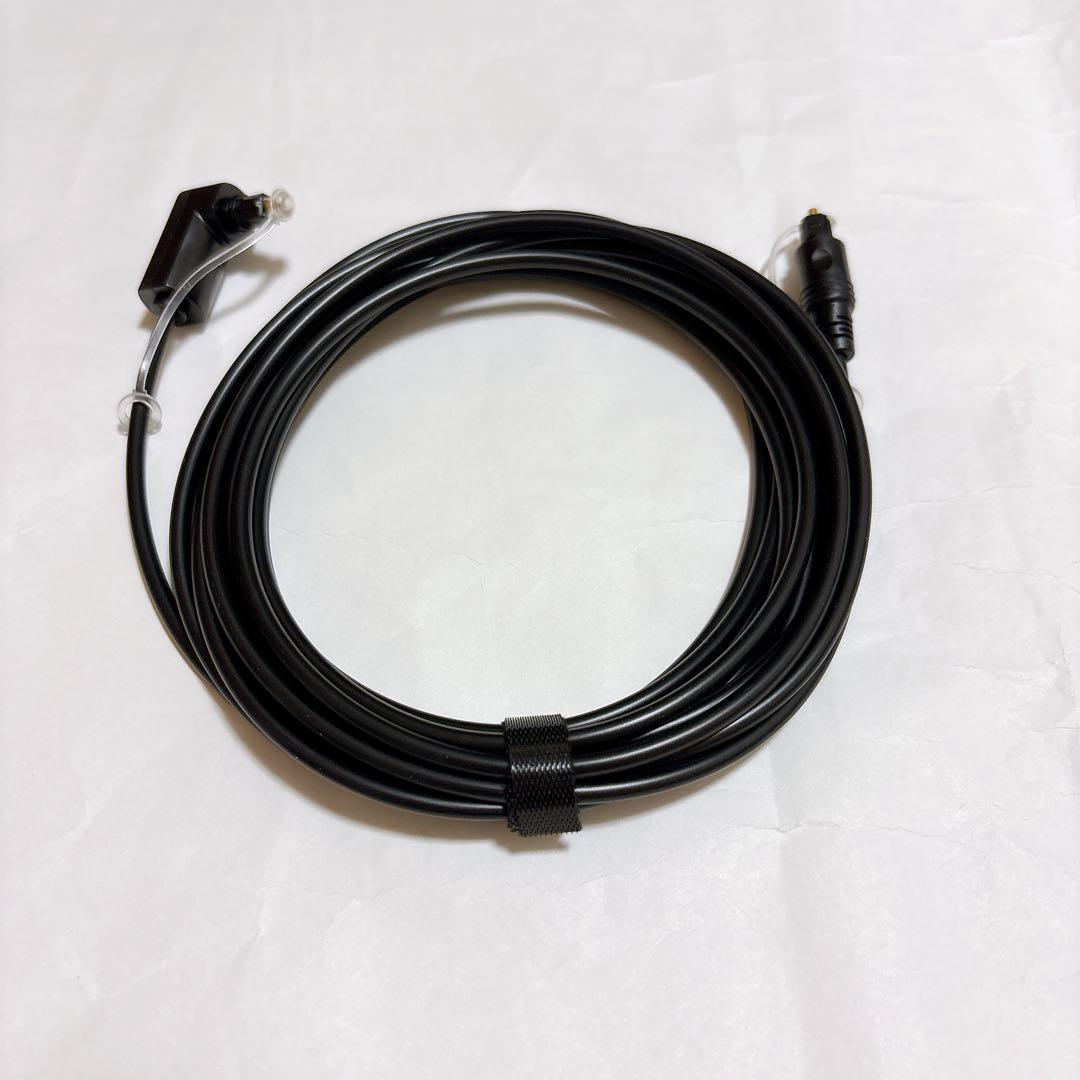 光ファイバーオーディオケーブル 約5m 360度 オーディオケーブル 黒