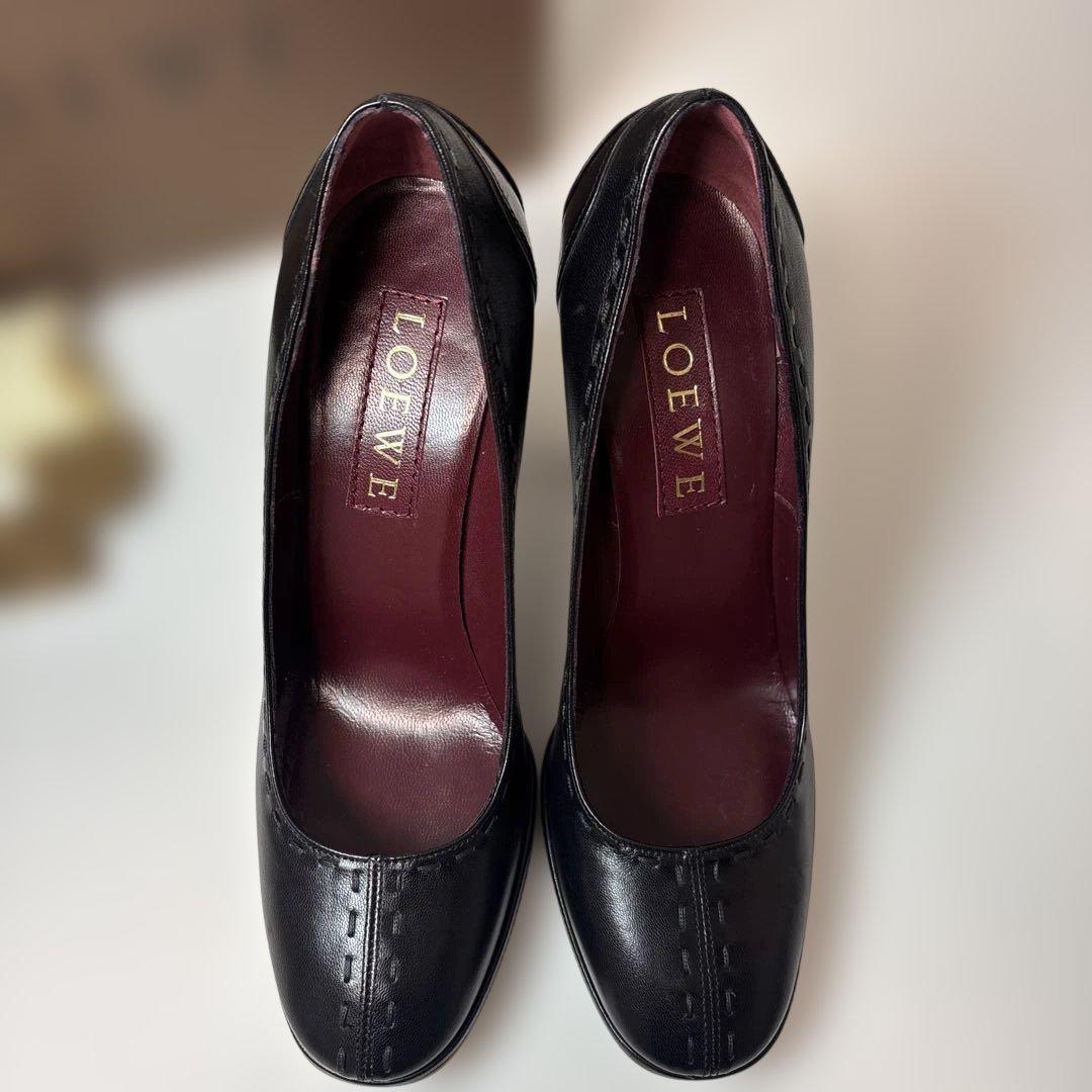 極美品✨LOEWE ロエベ レザー パンプス ブラック 専用箱あり 37