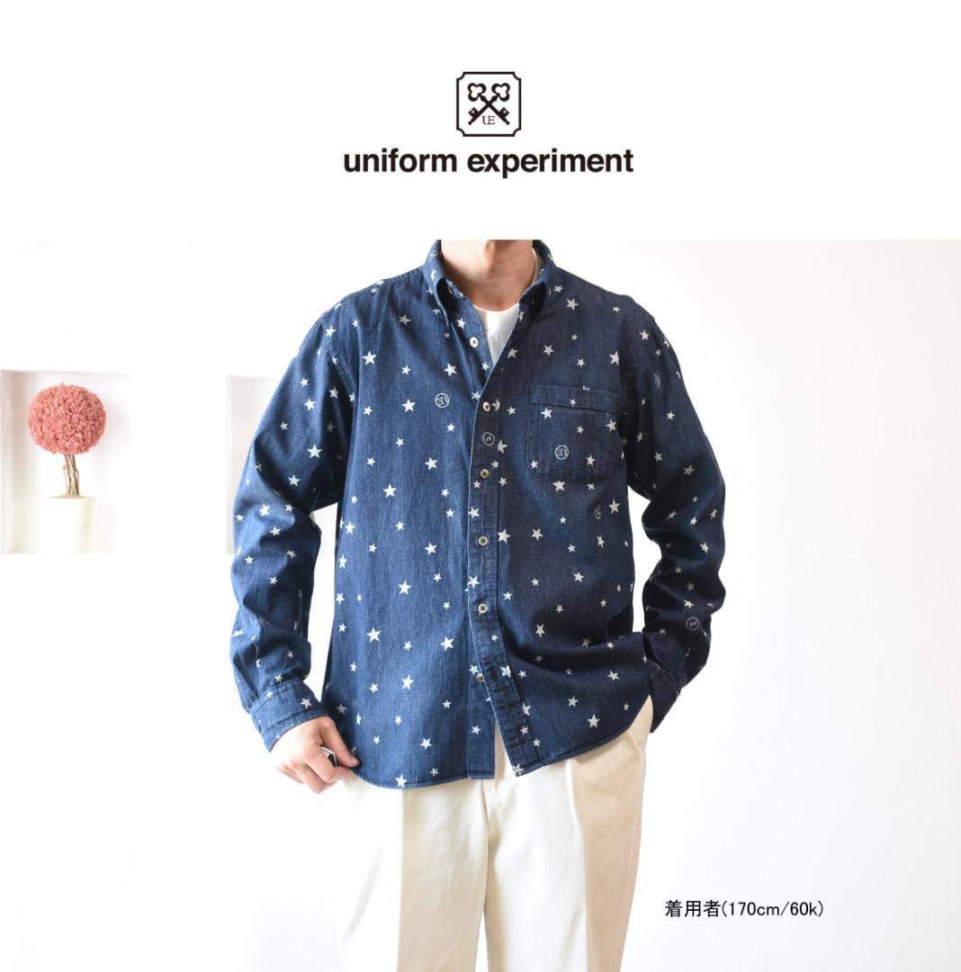 uniform experiment　スターデニム・ボタンダウンシャツsize3