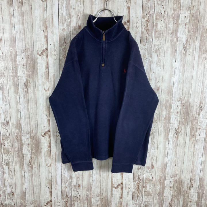 HOTお得 刺繍 ハーフジップ スウェット NnbIR-m57088885820 ポロバイラルフローレン 大得価正規品
