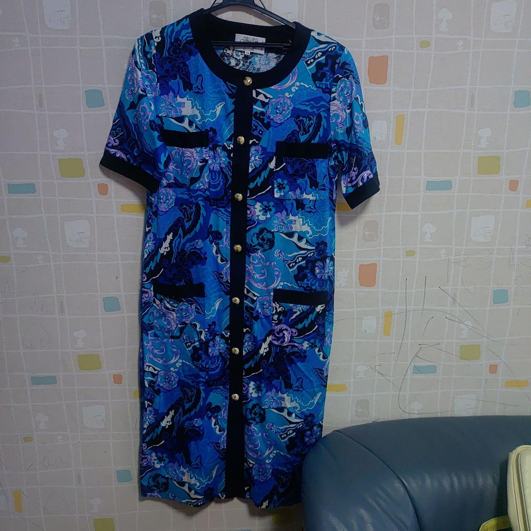 COLB COUTURE 花柄シャツワンピース 44 派手