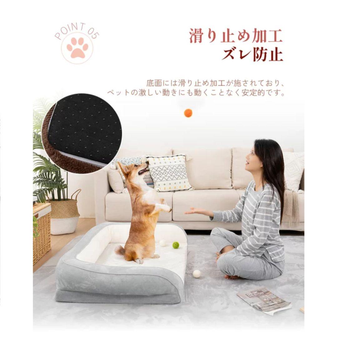 ふかふか ペットベッド❤高品質 カバー取り外し可 犬 猫 ペット XL ブラウン