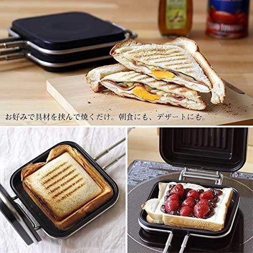 はんに— 新品 IH対応 ホットサンド メーカー apVzF-m57091721218 未使用 家事問屋 ホットパン だくさんの