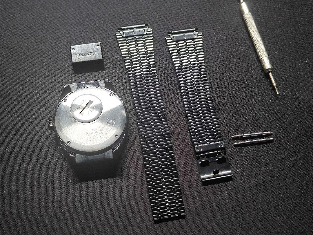 Q TIMEX ブラック ブレスレット