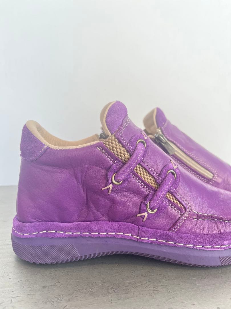 送料込み Monet パープルレザー ジッパーブーツ 38(24cm) 送料込み Monet パープルレザー ジッパーブーツ 38(24cm)