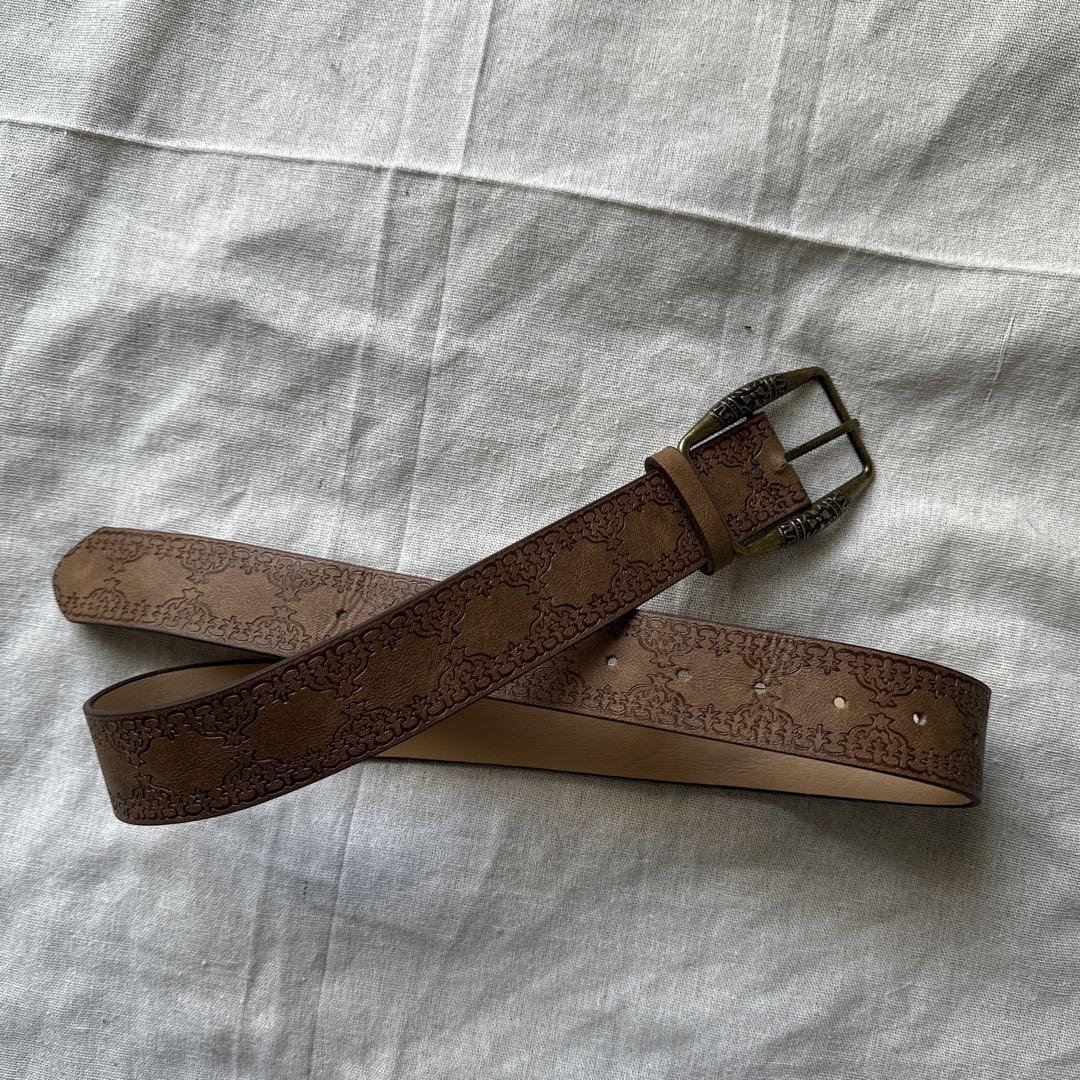 Western brown belt ウエスタン ベルト