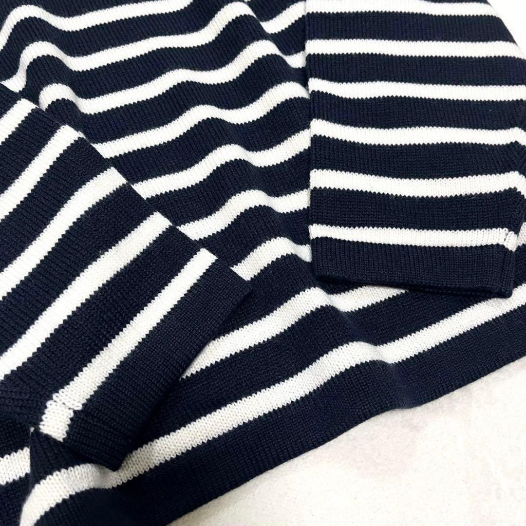 【新品】ローズティアラ ボーダークルーネックニットプルオーバー 大きいサイズ 【新品】ローズティアラ ボーダークルーネックニットプルオーバー 大きいサイズ