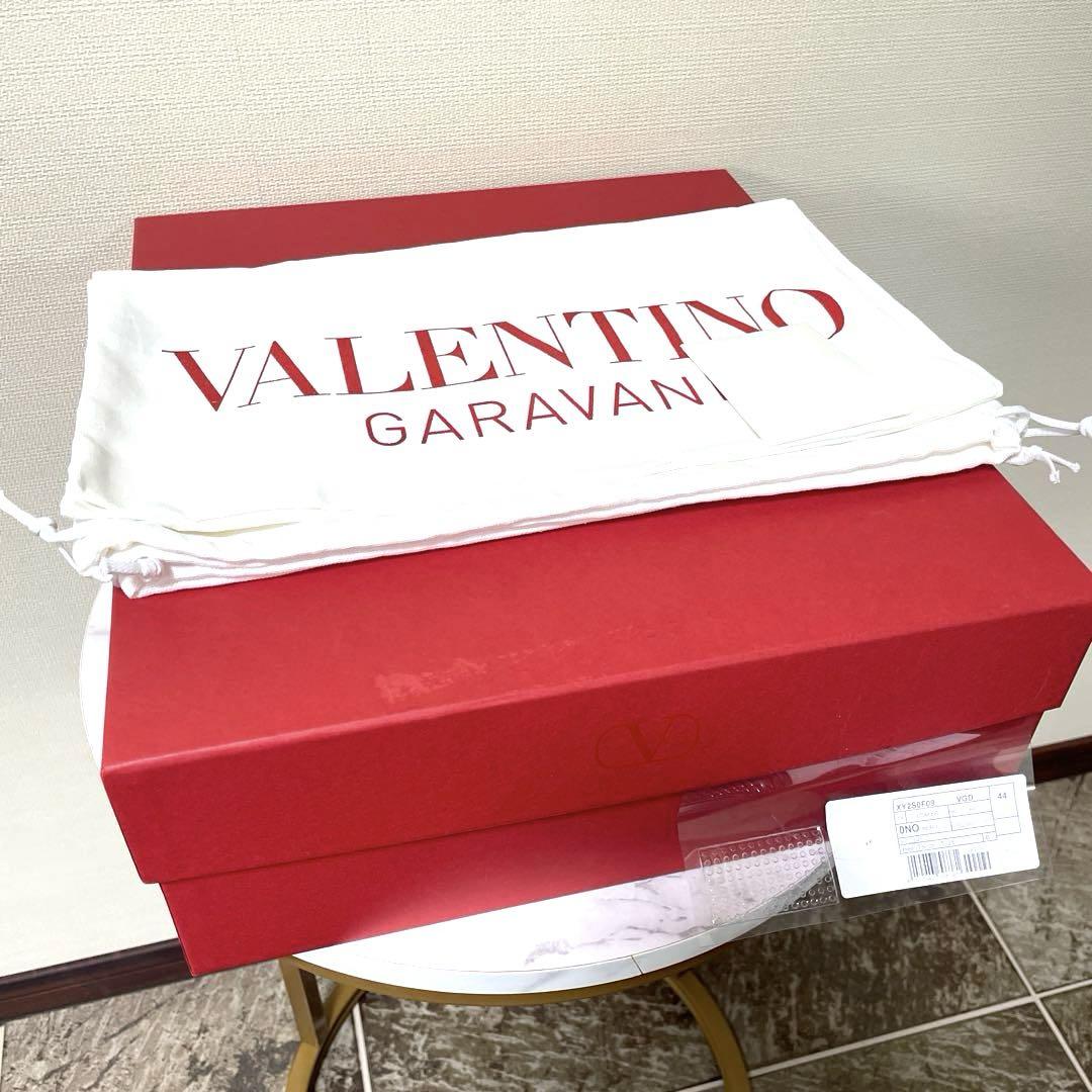 新品　メンズ　VALENTINO 44 ローファー　Vロゴ　ロックスタッズ 黒
