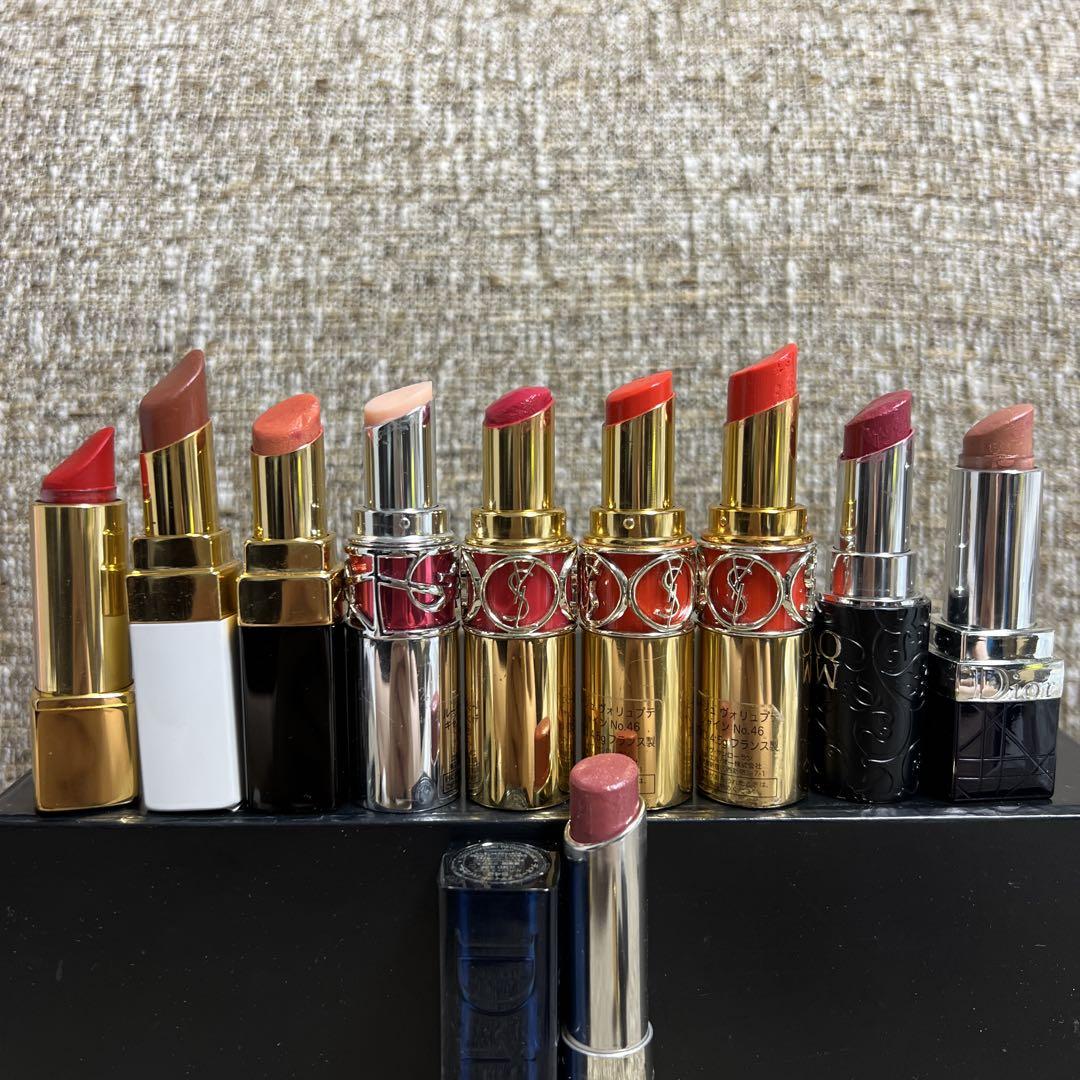 シャネル、ディオール、デパコス等まとめ売り CHANEL Dior 他 デパコスのみ リップ 10点セット まとめ売り