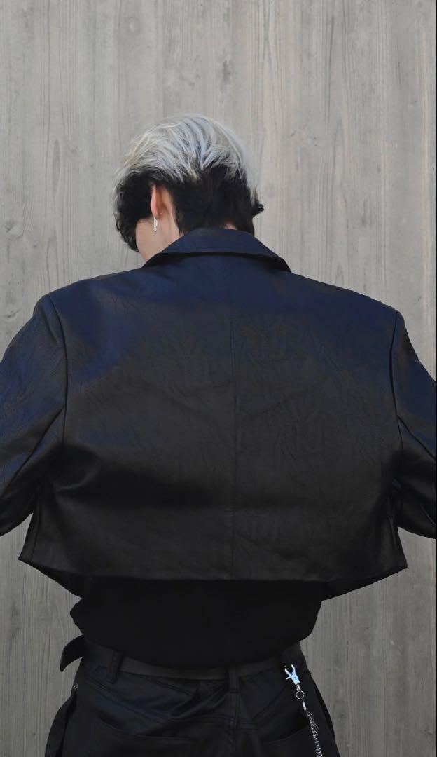美品✨【ALUDE】short leather jacket