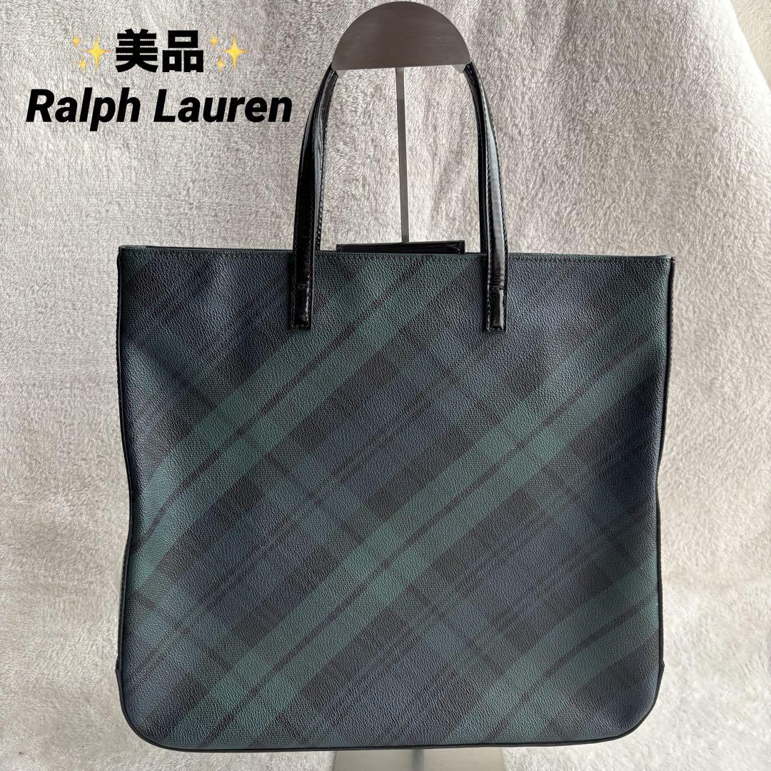 ✨美品✨Ralph Lauren ラルフローレン チェック トートバッグ カバン