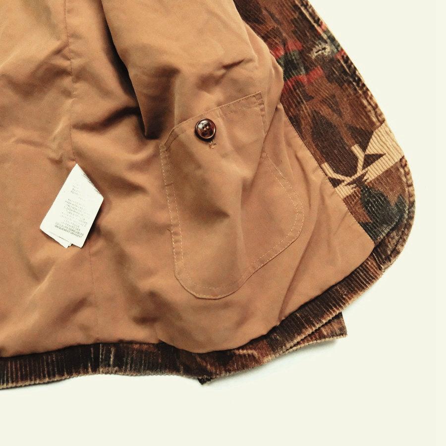RRL Corduroy-Trim Jacquard Jacket Indigo/Yellow/Tan Multi
