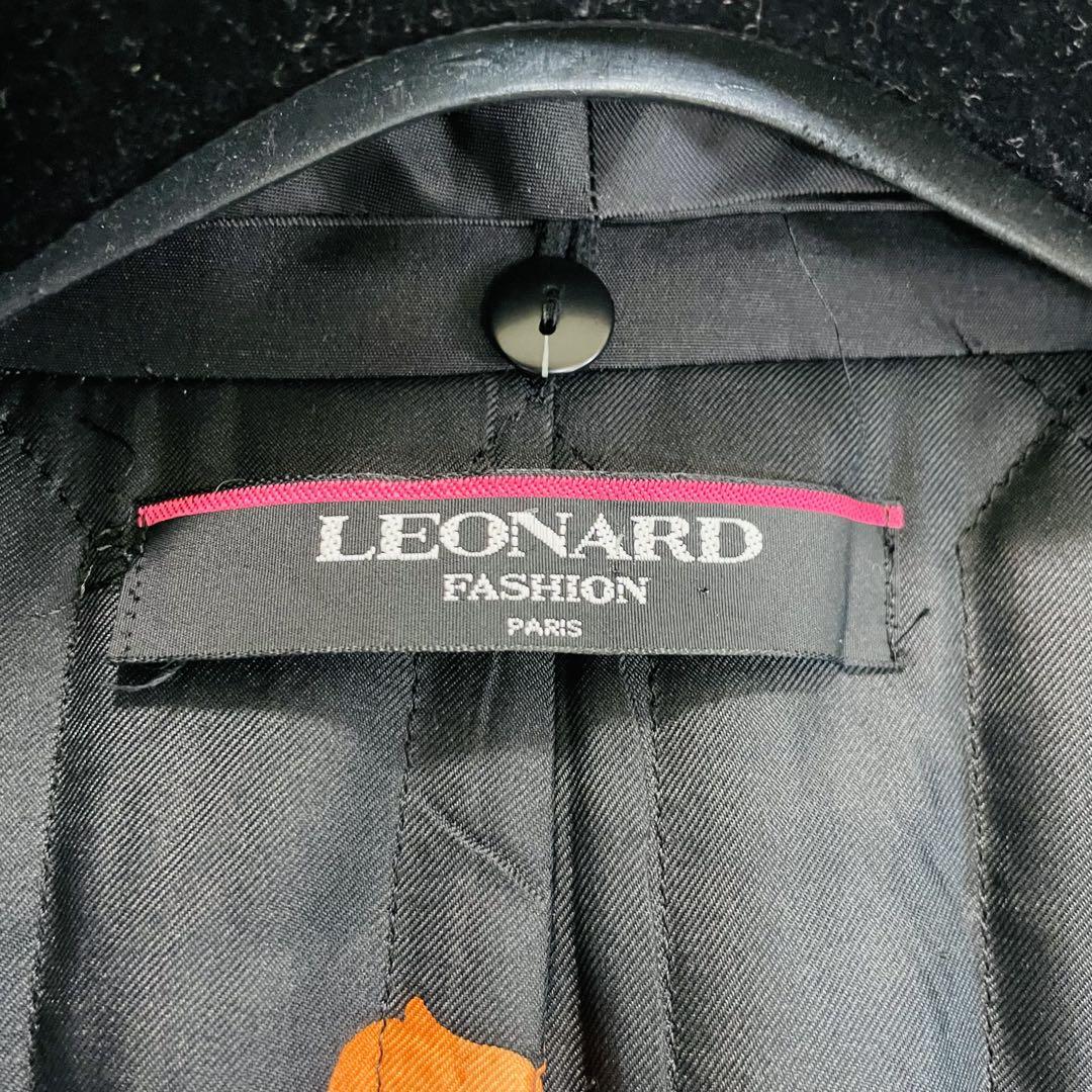 最高級仕立て　LEONARD レオナール ミンク　毛皮　中綿コート　ロング