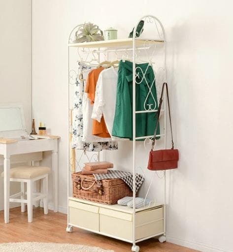 ハンガーラック ホワイトみゆLHYHZHB目立った傷や汚れなし