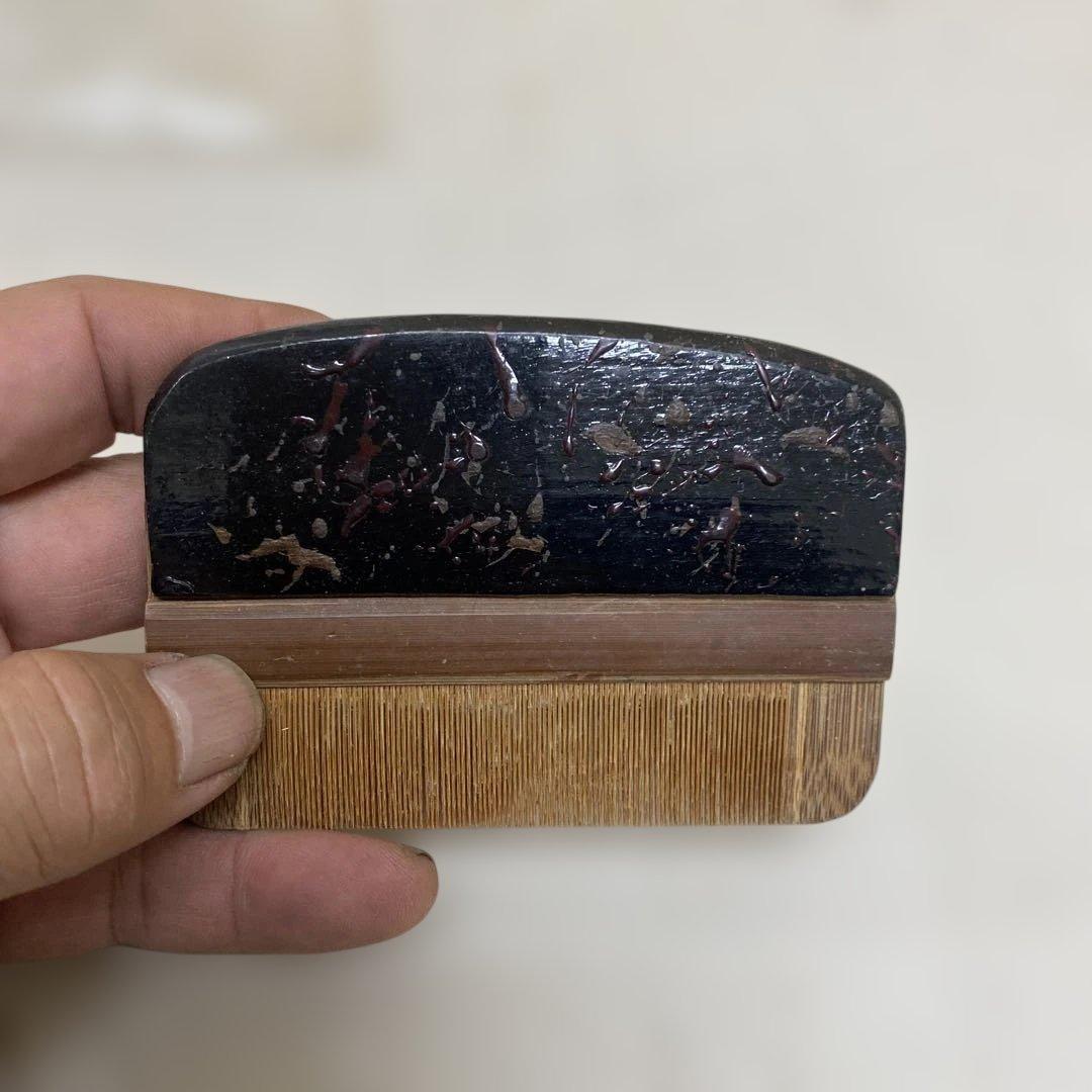 柘植 つげ 櫛 日本髪 梳き櫛 透き櫛とミニはけ - メルカリ