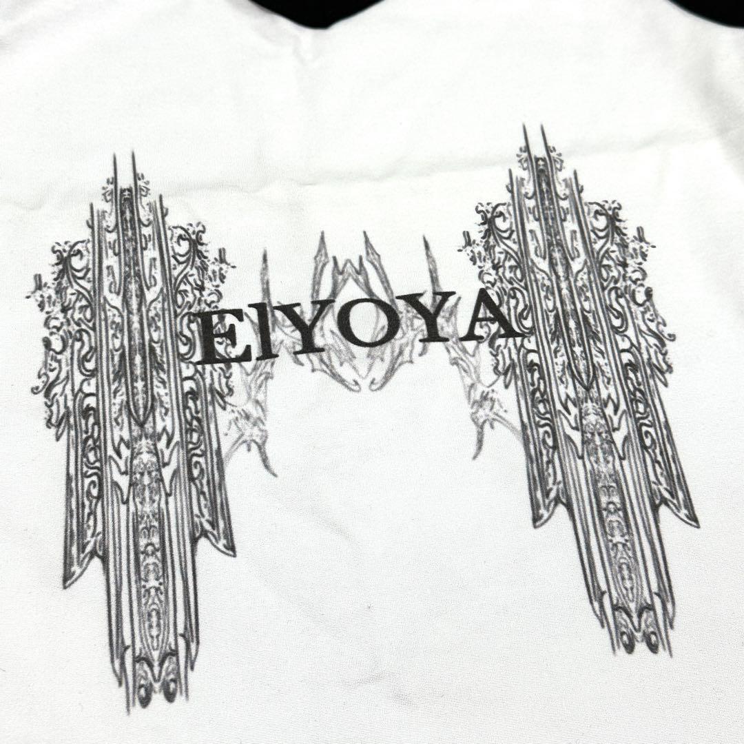 Elyoya ホワイト タンクトップ プリント Gothic ノースリーブ