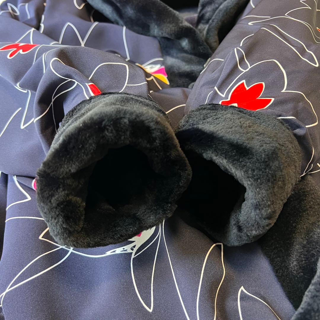 和柄 シェアードミンク ロングコート リバーシブル 総柄 毛皮 着物柄 和柄 シェアードミンク ロングコート リバーシブル 総柄 毛皮 着物柄