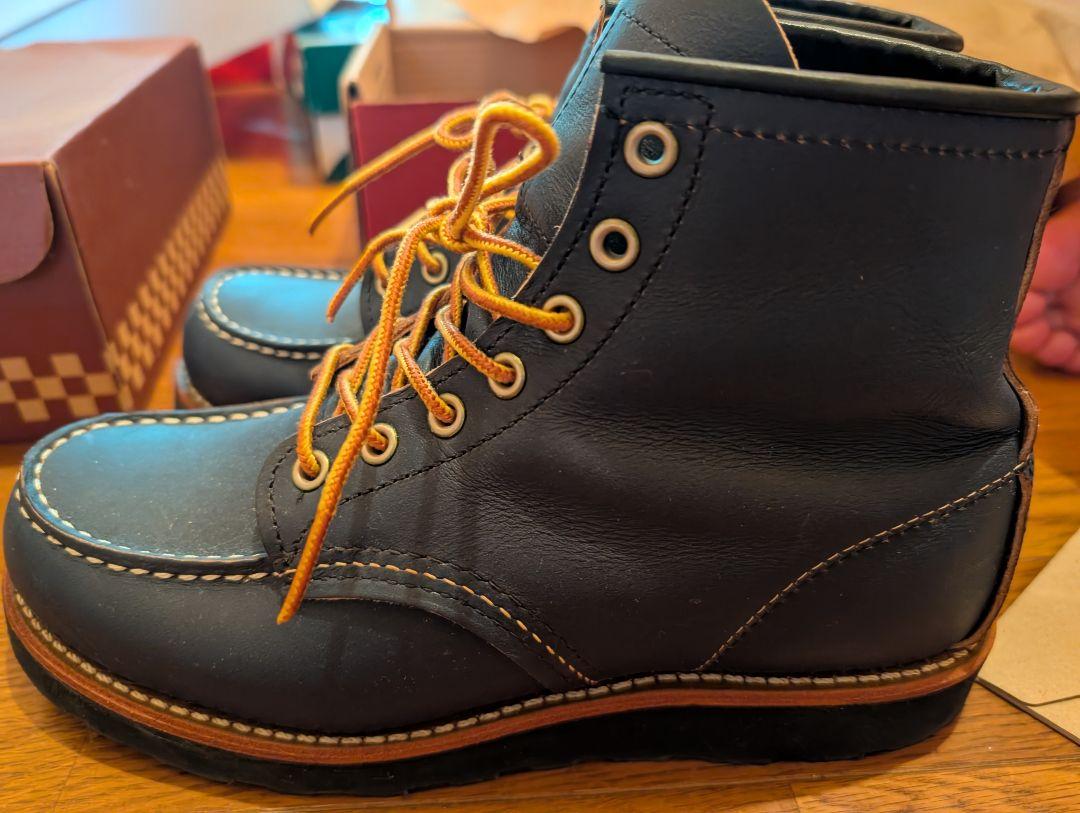 ネイビー レザー RED WING ブーツ