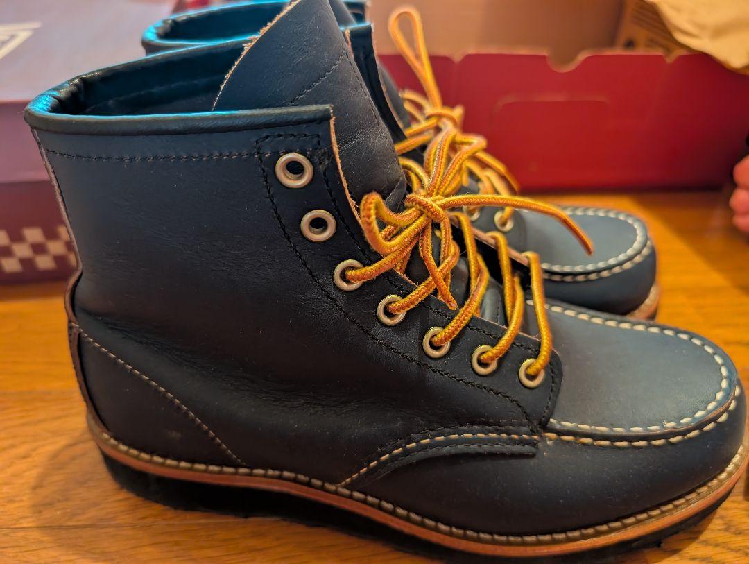 ネイビー レザー RED WING ブーツ