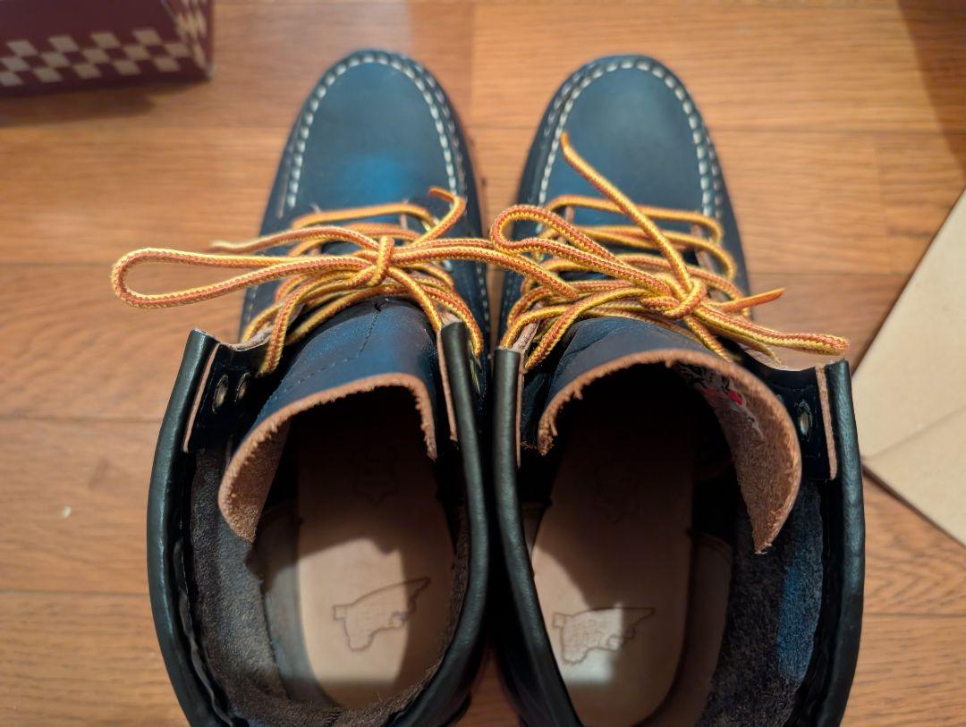 ネイビー レザー RED WING ブーツ