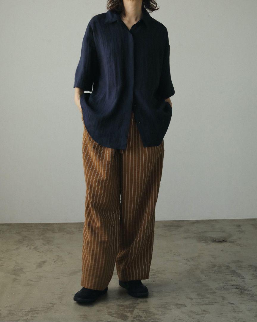 未使用anuke Halfsleeve Loose Shirts ネイビー anuke Halfsleeve Loose Shirts