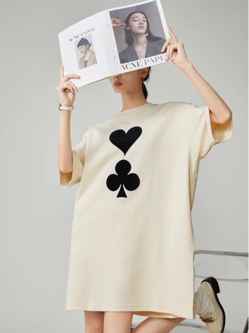 半袖Tシャツワンピース｜韓国風ゆったりシルエット