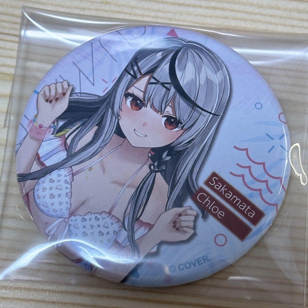 沙花叉クロヱ 】シャイニーウェーブ 缶バッジ 水着 ホロライブ
