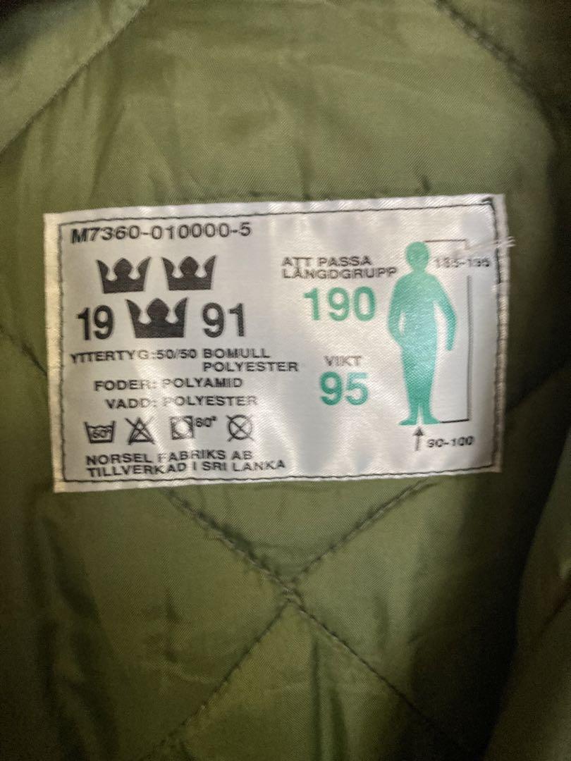スゥエーデン軍M90コールドウェザーパーカー前期190ー95です。