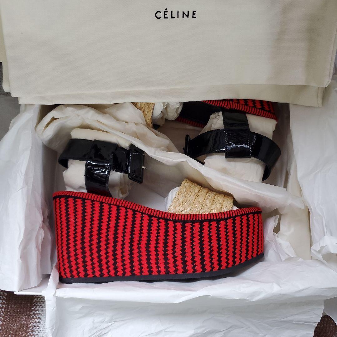 ☆未使用☆CELINE☆23.5センチ☆ミュール☆ウェッジソール！サンダル！