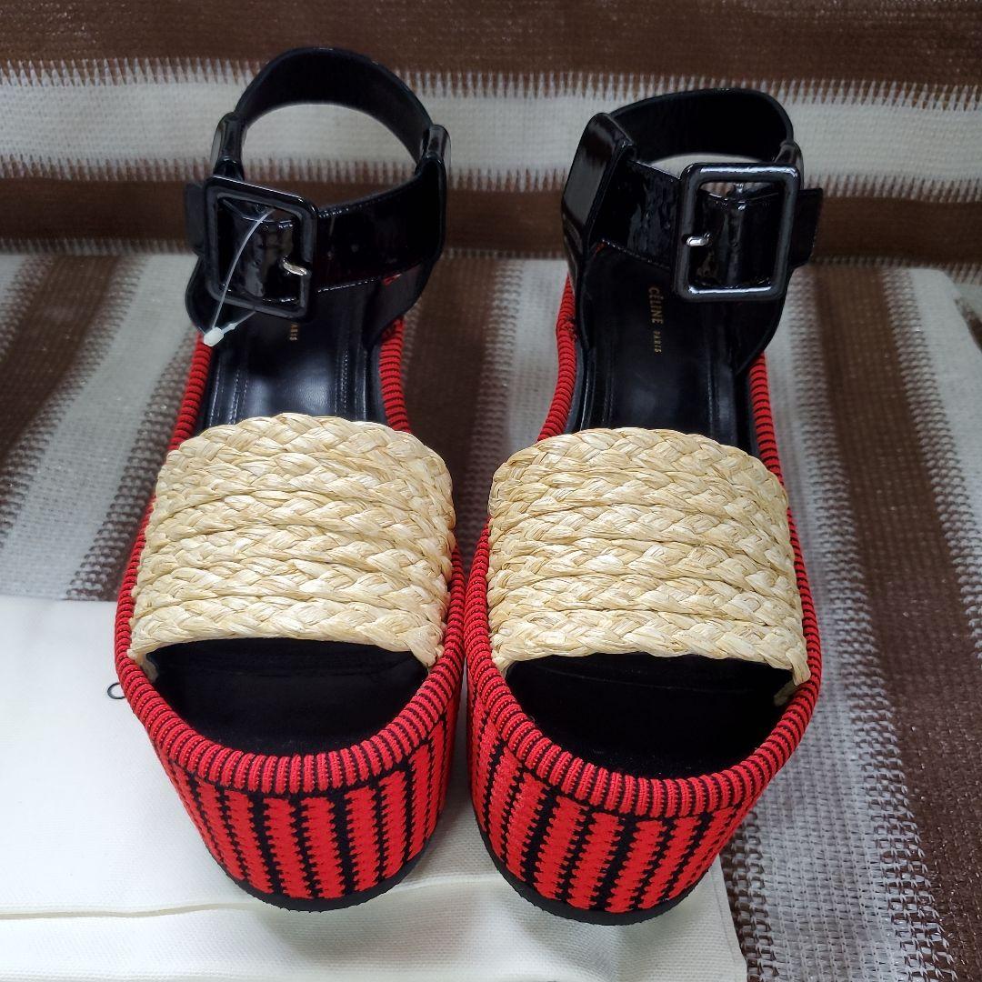 ☆未使用☆CELINE☆23.5センチ☆ミュール☆ウェッジソール！サンダル！