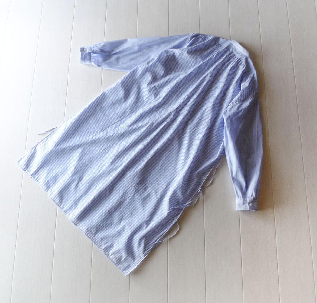 美品 ハバーサック 2,8万円 リネン混 スタンドカラーワンピース
