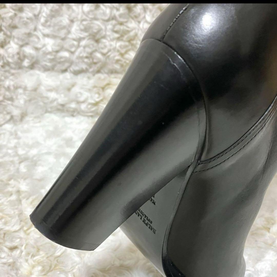 【RALPH LAUREN】 黒 レザー ロングブーツ 高ヒール